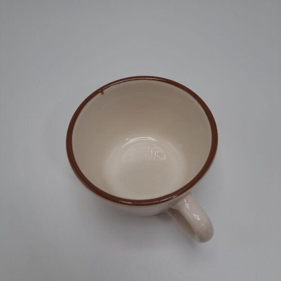 Syracuse China Restaurantware Coffee Cup White with Brown Trim Collectible Tea - Picture 7 of 9